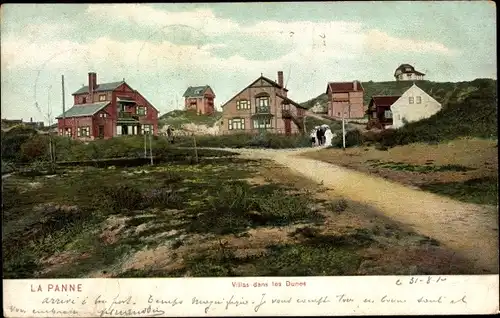 Ak La Panne De Panne Westflandern, Villas dans les Dunes