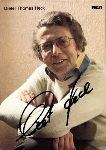 Ak Schauspieler, Sänger und Moderator Dieter Thomas Heck, Autogramm