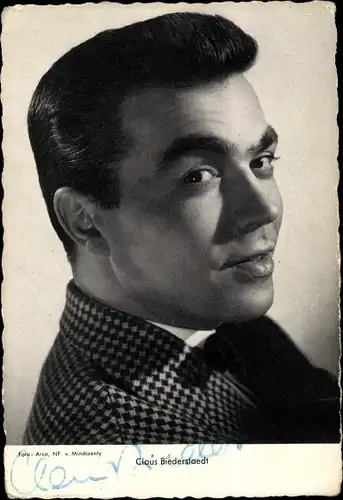 Ak Schauspieler Claus Biederstaedt, Portrait, Autogramm