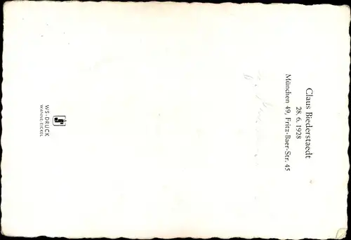 Ak Schauspieler Claus Biederstaedt, Portrait, Autogramm