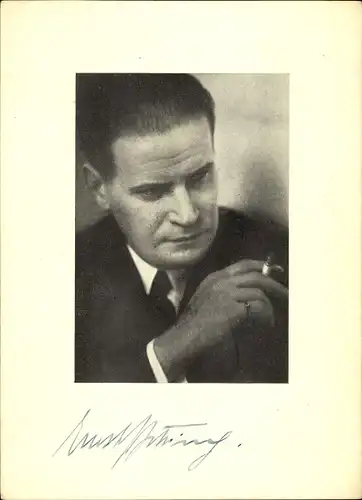 Ak Schauspieler Ernst Betting, Autogramm