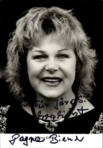 Ak Schauspielerin Dagmar Biener, Autogramm