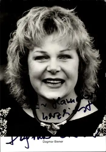 Ak Schauspielerin Dagmar Biener, Autogramm