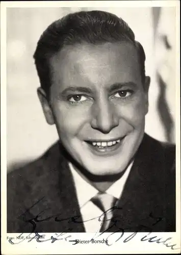 Ak Schauspieler Dieter Borsche, Portrait, Autogramm