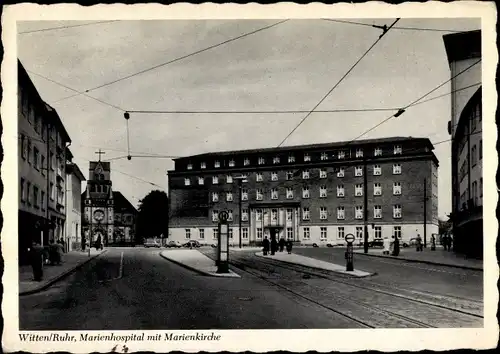 Ak Witten an der Ruhr, Marienhospital mit Marienkirche