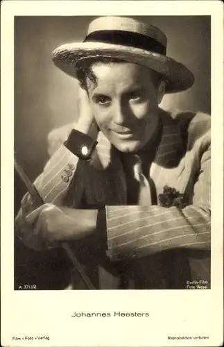Ak Schauspieler Johannes Heesters, Portrait mit Hut