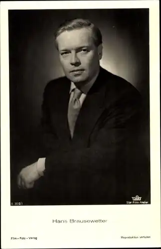 Ak Schauspieler Hans Brausewetter, Film Foto Verlag A 3510/1, Portrait