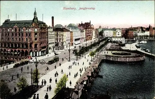 Ak Hamburg Mitte Neustadt, Jungfernstieg
