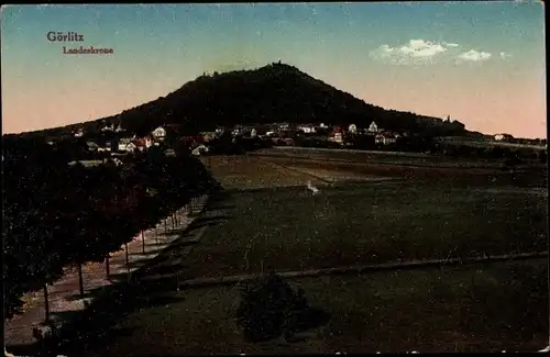 Ak Görlitz in der Lausitz, Landeskrone, Panorama