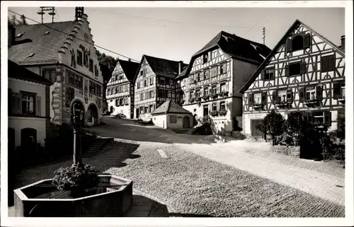 Ak Schiltach im Schwarzwald, Marktplatz, Fachwerkhäuser