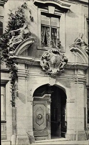 Ak Pirna an der Elbe, Altes Portal in der Lange Straße