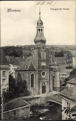 Ak Monschau Montjoie in der Eifel, Evangelische Kirche