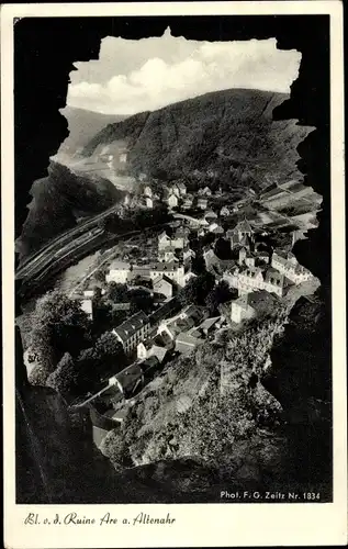 Ak Altenahr im Ahrtal, Blick aus der Ruine Are auf Altenahr