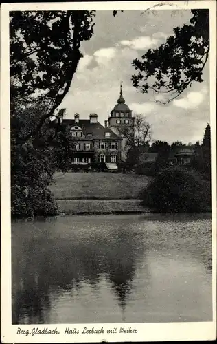 Ak Bergisch Gladbach, Haus Lerbach mit Weiher