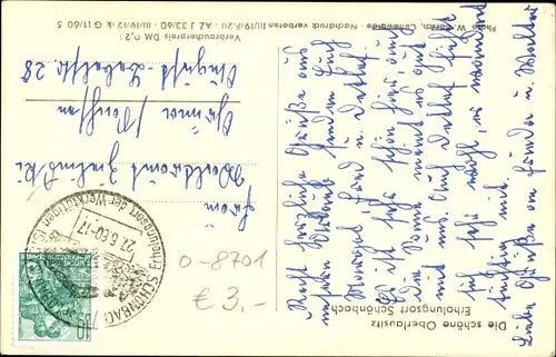 Ak Schönbach in der Oberlausitz, Straßenpartie