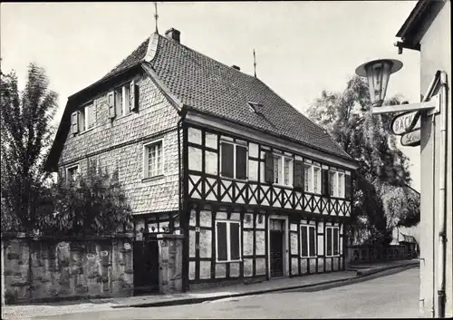 Ak Hilden im Kreis Mettmann, Haus auf der Bech, Fachwerkbau