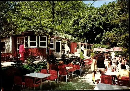 Ak Ratingen Nordrhein Westfalen, Speise-Restaurant Blauer See, Große Gartenterrasse