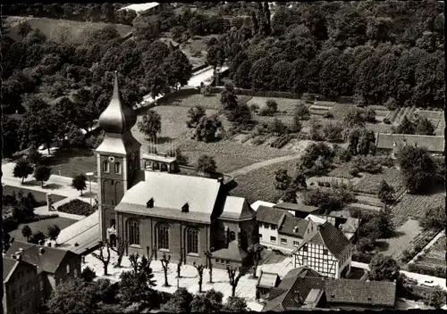 Ak Gymnich Erftstadt in Nordrhein Westfalen, Luftaufnahme, Kirche und Umfeld
