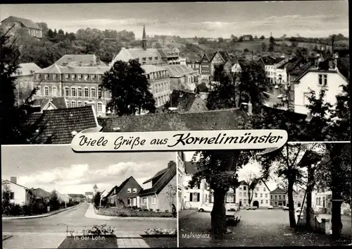 Ak Kornelimünster Aachen in Nordrhein Westfalen, In der Lohn, Marktplatz, Blick auf den Ort