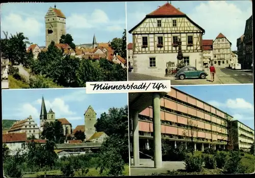 Ak Münnerstadt in Unterfranken Bayern, Teilansichten, Oberes Tor