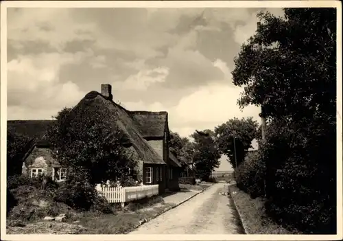 Ak Wyk auf Föhr Nordfriesland, Straßenpartie