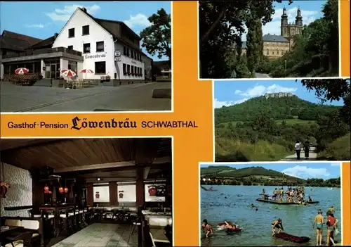 Ak Schwabthal Bad Staffelstein am Main Oberfranken, Pension Löwenbräu