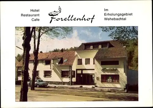 Ak Schevenhütte Stolberg im Rheinland, Hotel Restaurant Forellenhof, Nideggener Str. 86-88