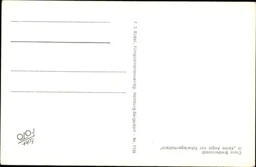 Ak Schauspieler Claus Biederstaedt, Portrait, Autogramm