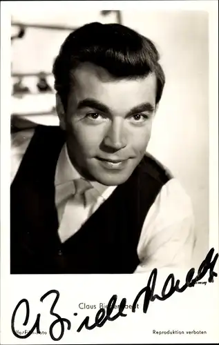 Ak Schauspieler Claus Biederstaedt, Portrait, Autogramm