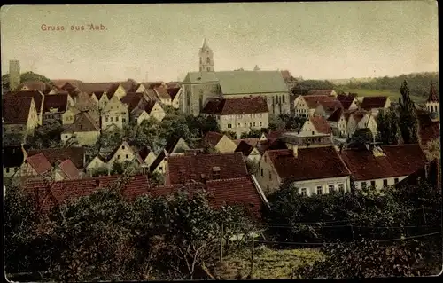 Ak Aub in Unterfranken, Gesamtansicht, Kirche