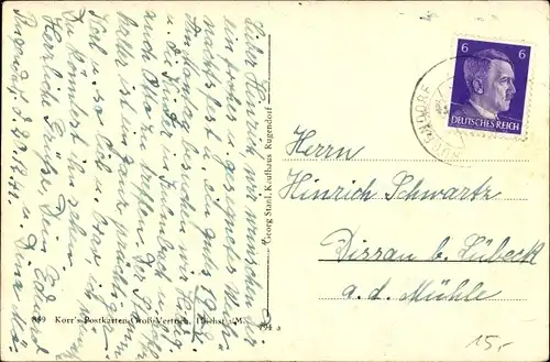 Ak Rugendorf in Oberfranken, Straßenpartie