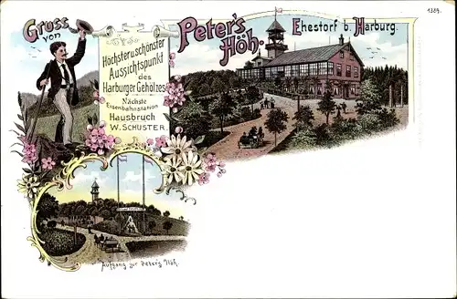 Litho Ehestorf Rosengarten in Niedersachsen, Peter's Höh, Gastwirtschaft