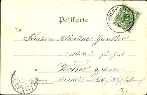 Litho Dillweißenstein Pforzheim im Schwarzwald, Ruine Rabeneck, Wasserfall, Totale