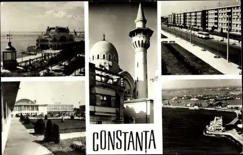 Ak Constanța Konstanza Rumänien, Promenade, Moschee, Straßenpartie