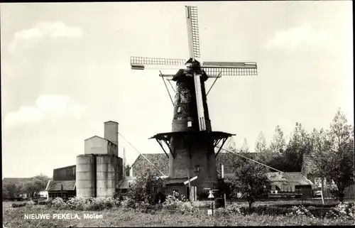 Ak Nieuwe Pekela Groningen, Molen