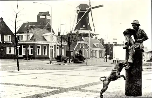 Ak Winschoten Groningen Niederlande, Oldambtplein, Tellerlikker op het Klinkerplein, Molen