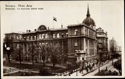 Ak Beograd Belgrad Serbien, Le nouveau palais royal