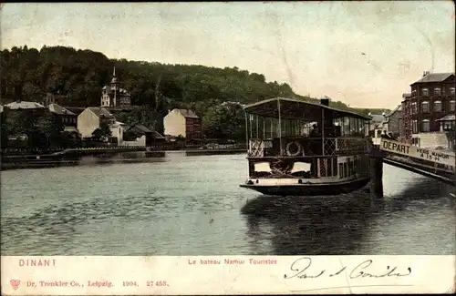 Ak Dinant Wallonien Namur, Le bateau Namur Touristes