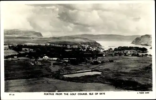 Ak Portree Insel Skye Schottland, Portree from the Golf Course