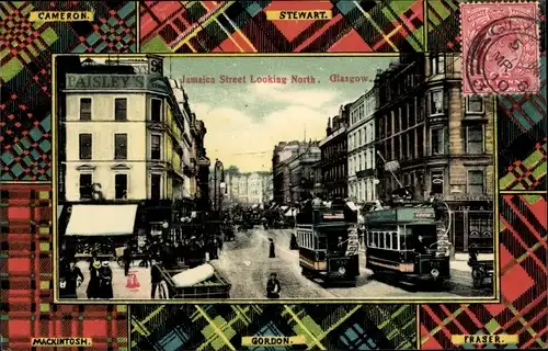 Passepartout Ak Glasgow Schottland, Jamaica Street, Tram