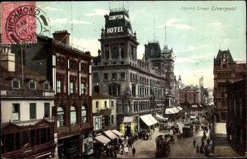 Ak Liverpool Merseyside England, Church Street