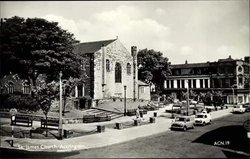 Ak Accrington Lancashire England, St. James Church