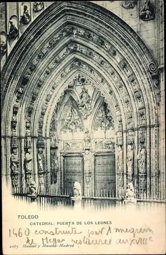 Ak Toledo Kastilien La Mancha Spanien, Catedral, Puerta de Los Leones