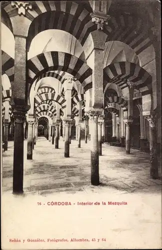 Ak Córdoba Andalusien Spanien, Interior de la Mezquita