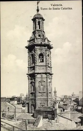 Ak Valencia Stadt Spanien, Torre de Santa Catarina