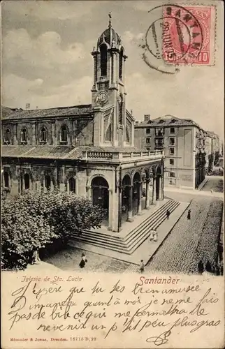 Ak Santander Kantabrien Spanien, Iglesia de Sta. Lucia