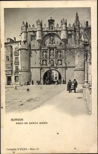 Ak Burgos Kastilien und León, Arco de Santa Maria