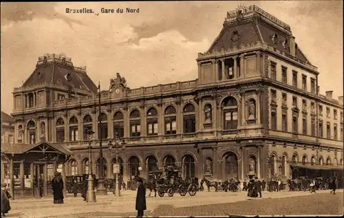 Ak Bruxelles Brüssel, La Gare du Nord