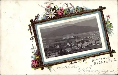 Passepartout Ak Hilchenbach in Westfalen, Gesamtansicht