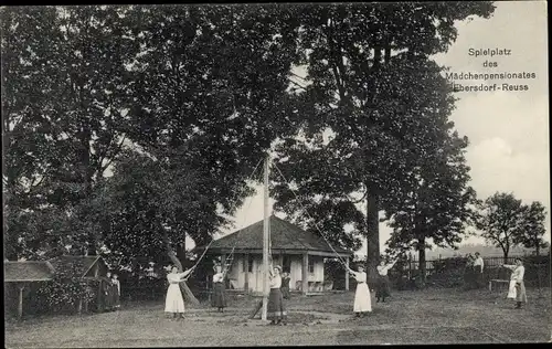 Ak Ebersdorf in Thüringen, Spielplatz des Mädchenpensionates